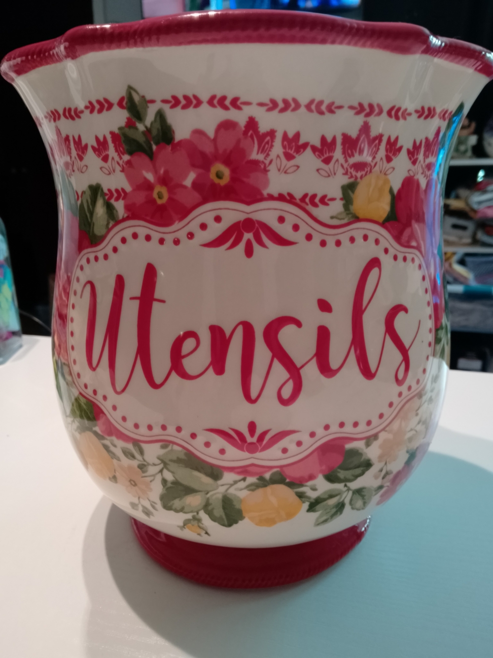 Pioneer Woman Vintage Floral Utensil Holder